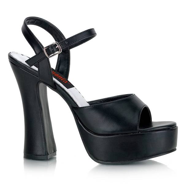Demonia Women's Dolly-09 Platform Sandals - Black Vegan Leather D5349-21US Clearance